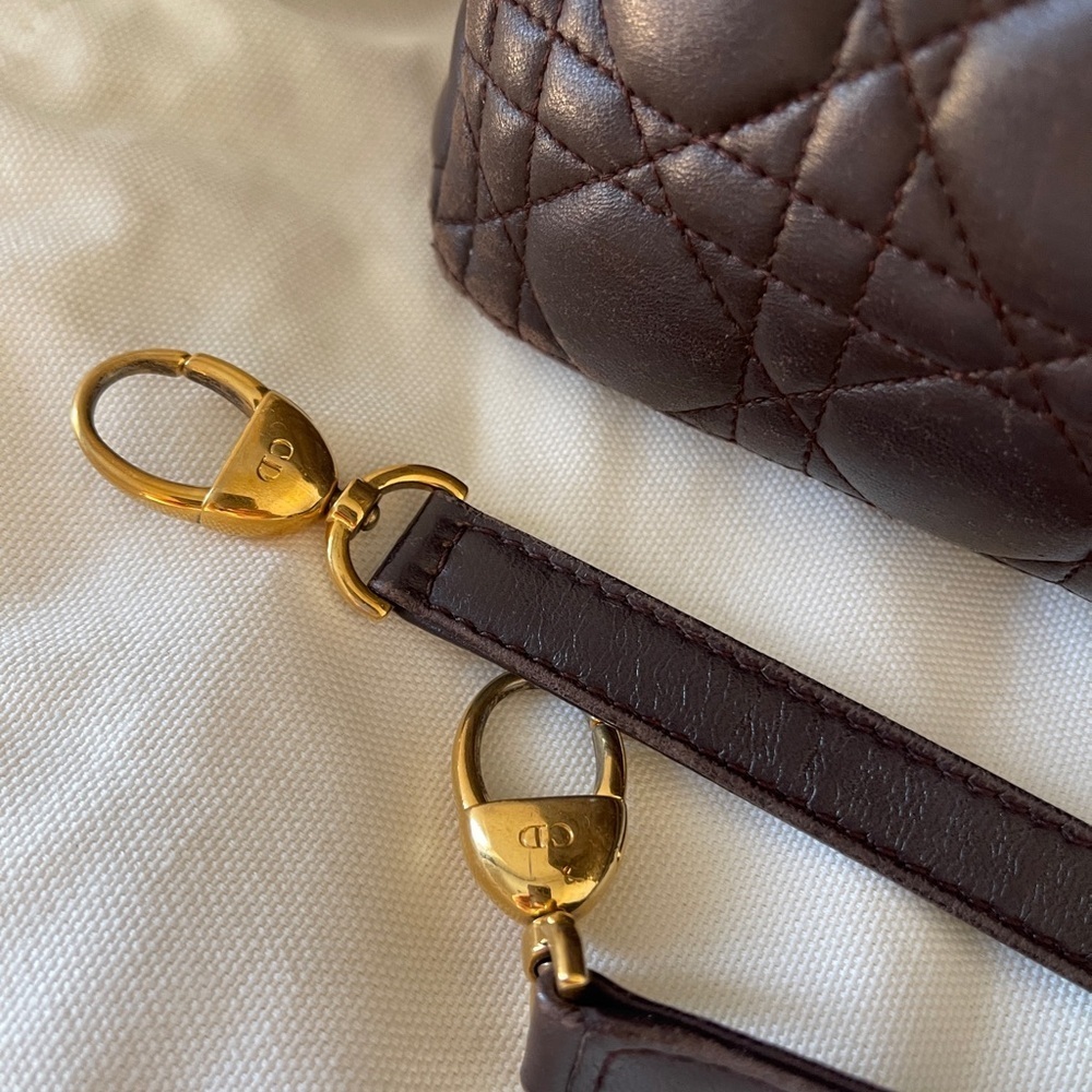 Christian Dior Lambskin Cannage Large Dark Brown Lady Dior
Shoulder Bag - Picture 7 of 11